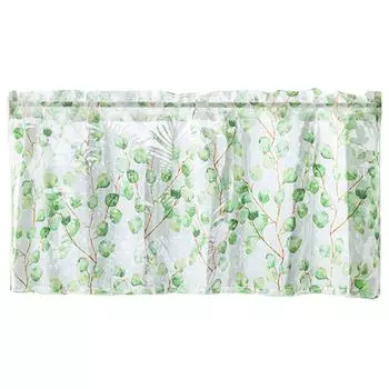 Короткая занавеска с мягкой текстурой, меховые шарики, домашний декор, стержень, сквозная дизайнерская сетка, кружевной край, оконная балдахин, хозяйственные товары, черный Размеры: 90 см Stuttg, мультиколор