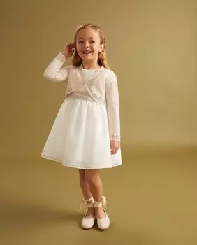 Короткая жемчужная куртка для девочки Coconut El Corte Ingls, светло-коричневый