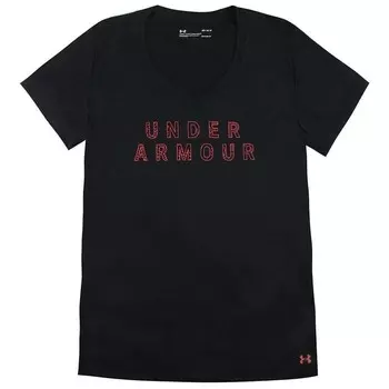 Короткая женская футболка с графическим логотипом 1348032 003 Under Armour, черный