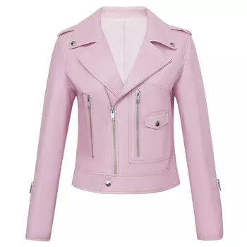 Короткая женская куртка Deep Breath из натуральной кожи, зеленая растительность