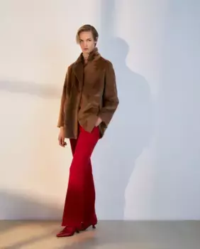 Короткая женская куртка на меху Woman El Corte Ingls, цвет 730 Camel