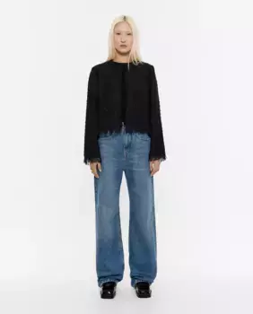 Короткая женская куртка с бахромой Bimba y Lola, черный