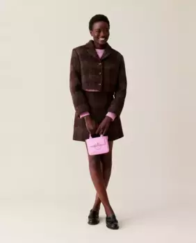 Короткая женская куртка в клетку на пуговицах Claudie Pierlot, мультиколор