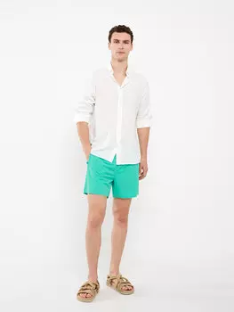 Короткие базовые мужские шорты для плавания LCW Casual, зеленый