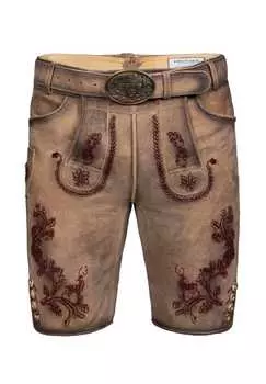 Короткие брюки из дикой кожи Emil Edelnice, коричневый