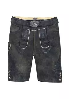 Короткие брюки из кожи дикого оленя Alois EDELNICE, темно-коричневый