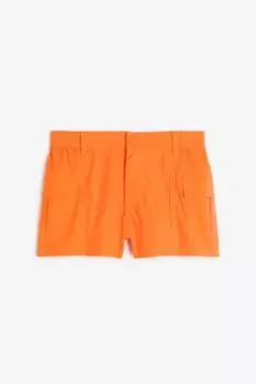 Короткие брюки-карго H&M, оранжевый