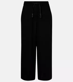 Короткие брюки-клеш из габардина Loewe, черный