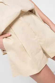 Короткие брюки с льном Armani Exchange, бежевый