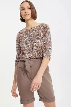 Короткие брюки с льном Greenpoint, коричневый