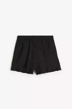 Короткие брюки с оборками H&M, черный