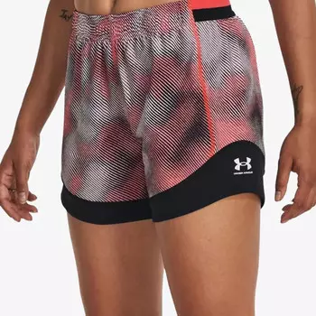 Короткие брюки женские шорты с принтом ua Challenger Pro Under Armour, красный