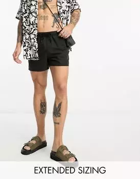 Короткие черные шорты для плавания ASOS