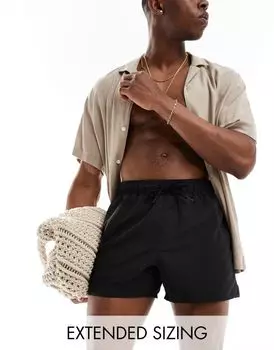 Короткие черные шорты для плавания ASOS DESIGN