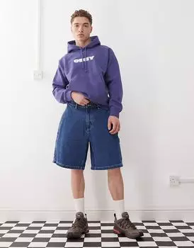 Короткие джинсовые шорты Obey bigwig цвета индиго