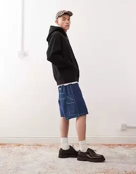 Короткие джинсовые шорты Obey easy цвета индиго