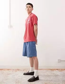 Короткие джинсовые шорты Obey easy цвета светло-индиго