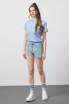 Короткие джинсы без подола Tommy Jeans, синий