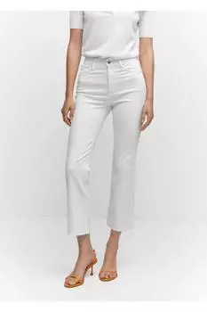 Короткие джинсы-клеш Mango, белый