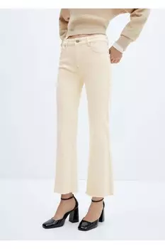 Короткие джинсы-клеш Mango, белый