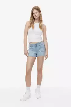 Короткие джинсы regular H&M, синий