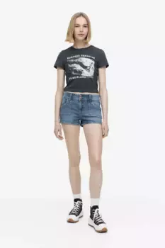 Короткие джинсы regular H&M, синий