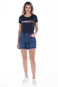 Короткие джинсы с необработанным краем Lee Cooper, синий