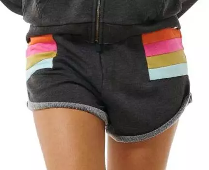 Короткие флисовые шорты Surf Revival черного цвета Rip Curl