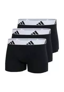Короткие хлопковые брюки Active Flex упаковка 3 шт. Adidas, черный