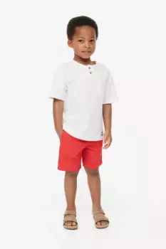 Короткие хлопковые брюки чинос H&M, красный