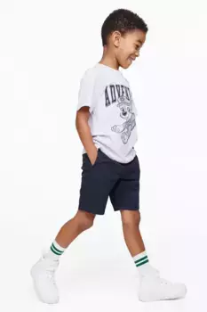 Короткие хлопковые брюки чинос H&M, синий