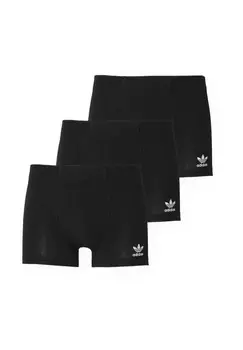 Короткие хлопковые брюки Comfort Flex, 3 шт, эластичный пояс, мужские Adidas Originals, цвет 000 Black