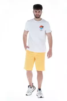 Короткие хлопковые брюки с боковыми карманами Kvl By Kenvelo, желтый