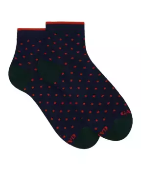 Короткие хлопковые носки в горошек Gallo, мультиколор