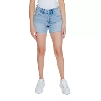 Короткие хлопковые светло-голубые шорты Vero Moda