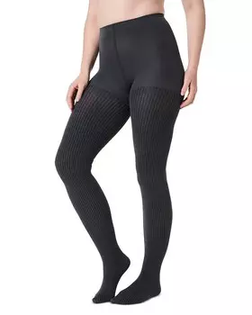 Короткие колготки в рубчик SPANX, серый