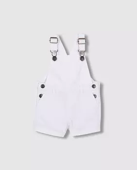 Короткие комбинезоны из твила Gocco, белый