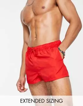 Короткие красные плавки ASOS DESIGN