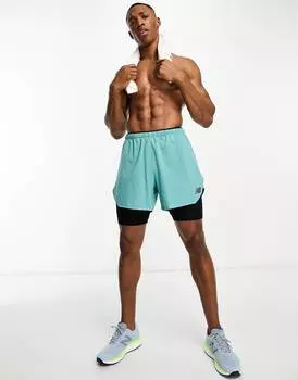 Короткие кроссовки New Balance Q Speed 5 дюймов 2 в 1 синего цвета