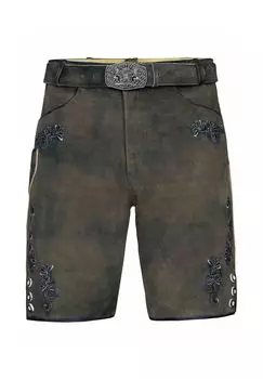 Короткие ледерхозен из дикого козла Lothar EDELNICE, темно-коричневый