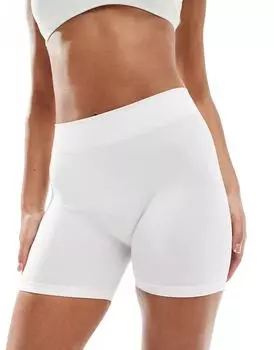 Короткие леггинсы белого цвета с корректирующим бельем Vero Moda