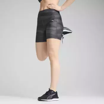 Короткие леггинсы Puma Women's W Run Velocity 5" Aop, черный