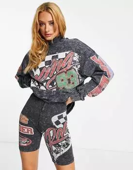 Короткие леггинсы с рисунком для мотокросса ASOS DESIGN