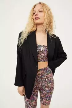 Короткие леггинсы с узором H&amp;M, черный/маленькие цветы