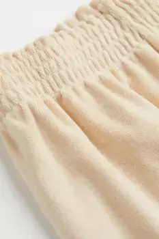 Короткие махровые брюки H&M, бежевый