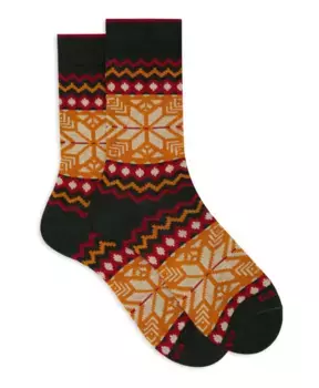 Короткие мужские хлопковые носки с декоративным рождественским мотивом. Gallo, мультиколор