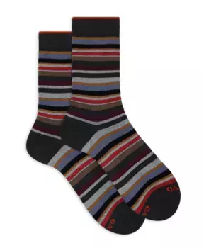 Короткие мужские хлопковые носки с микрополосками Gallo, мультиколор