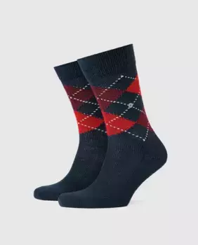 Короткие мужские носки Burlington синего цвета, синий