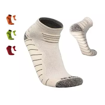 Короткие носки для бега из альпаки-мериноса: APEX, защита от волдырей, набивка и компрессия. ANDINA OUTDOORS, цвет weiss