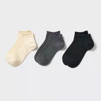 Набор носков UNIQLO, 3 пары, белый